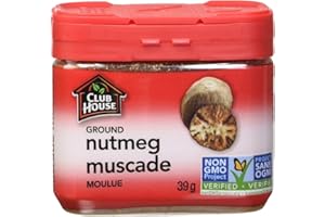 Club House, Quality Natural Herbs & Spices, Ground Nutmeg, Plastic Can, 39g