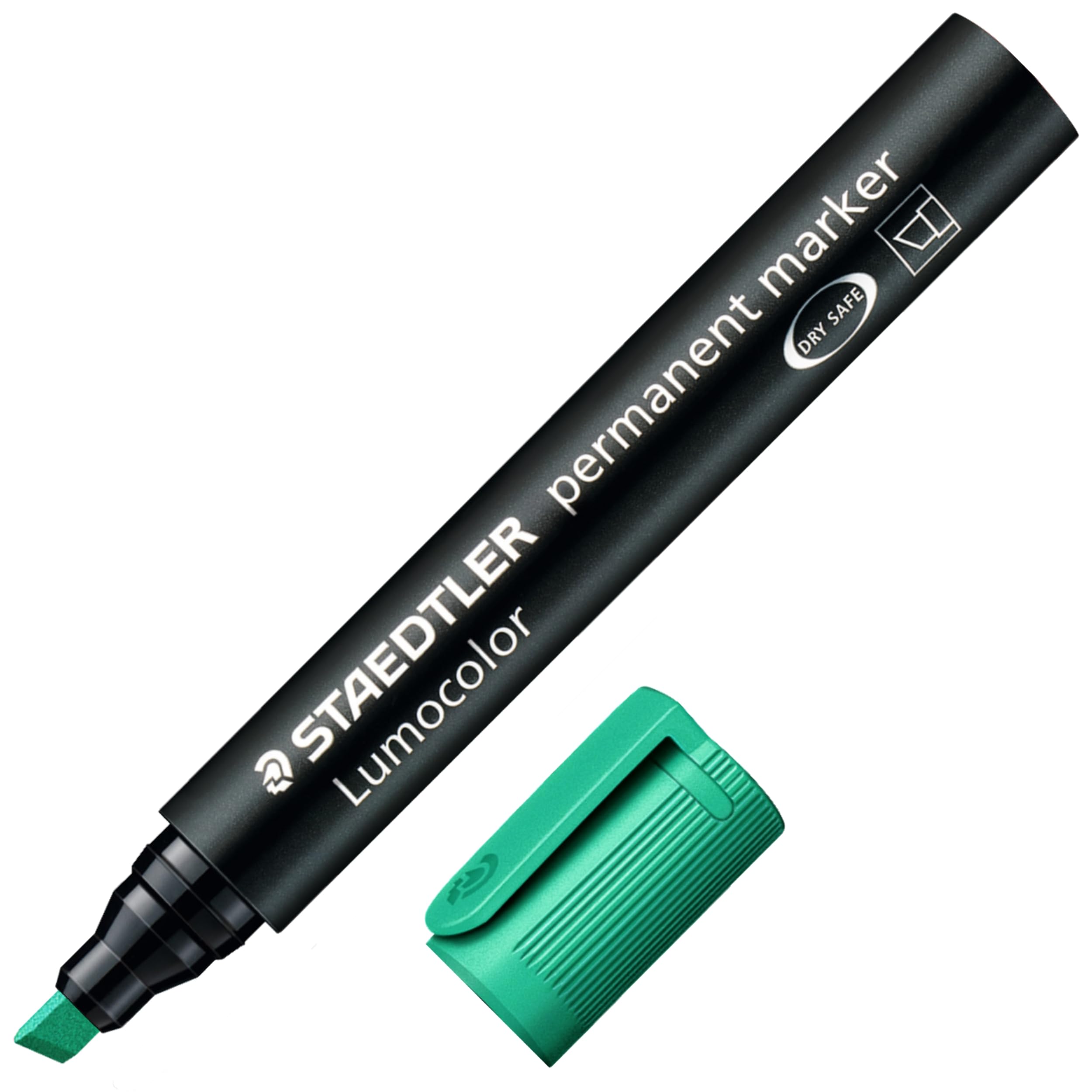 Staedtler Lumocolor Permanent Marker 350-5 Chisel Tip - Green (Pack of 10)