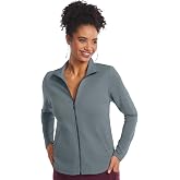Skechers Women's The Go Walk Ottoman Scoop Hem Jacket - Cozy Fit | Casual, Recycled Polyester, Soft Knit Ottoman, Full-Zip Mock Neck, Classic Fit