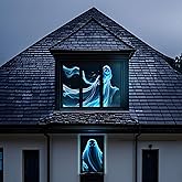 Holographic Rear Projection Screen Video: Outdoor Projection Screens 60" x 106" projectors Halloween Videos for Hang Mounting