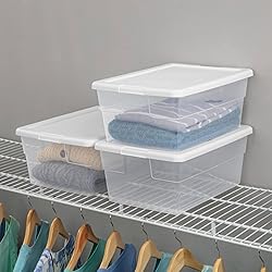 Sterilite 48-Pack Storage Box, Stackable Clear