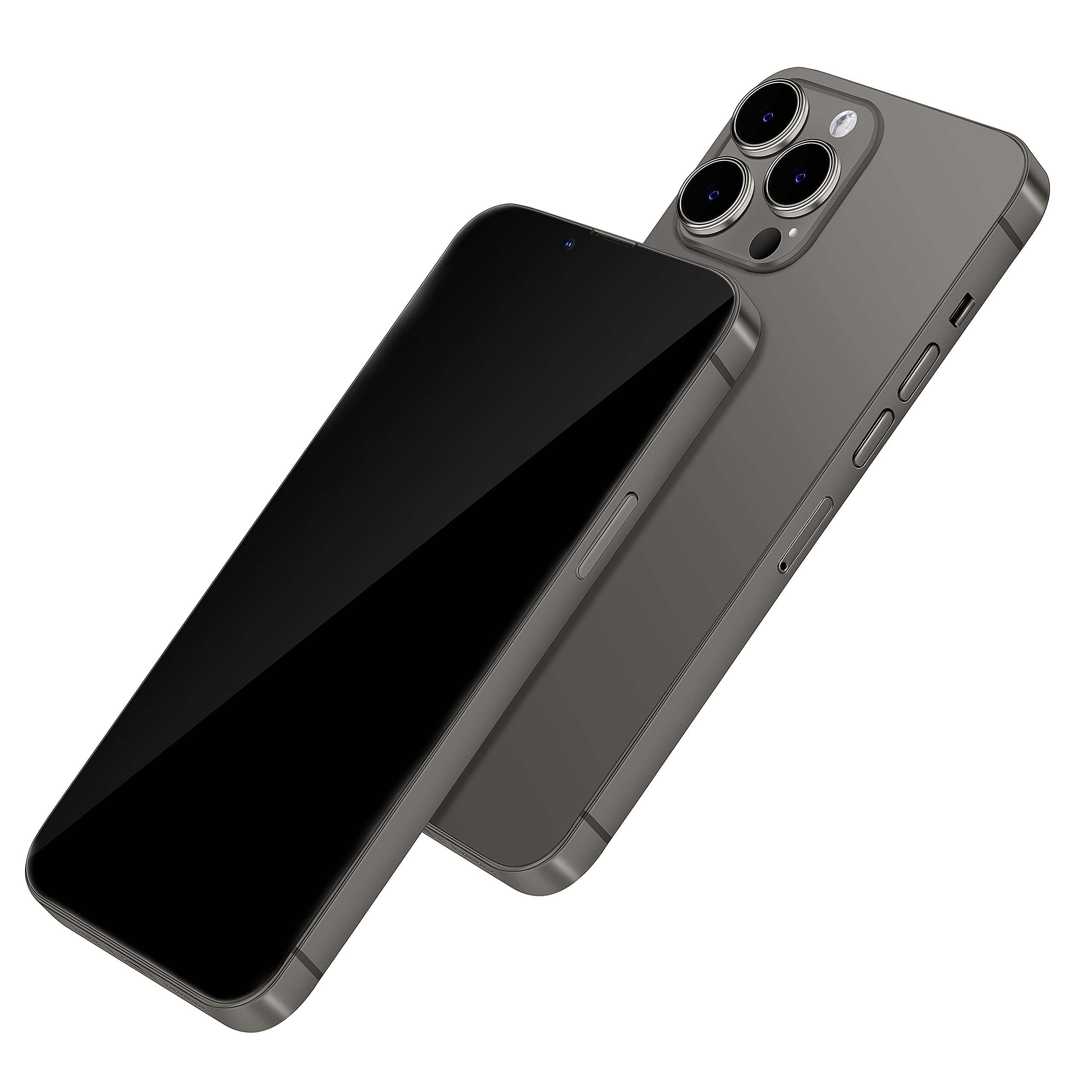 Perusha Without Logo Non-working Phone Dummy Display Model Pretend Phone toy for Phone 13 Pro Max 13 mini (6.7 inches, Grey Blackscreen)