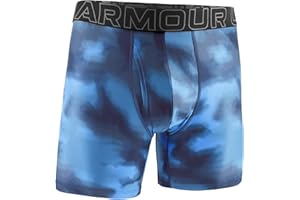 Under Armour Mens Ua Performance Tech - Print 6 Inch,Blue AtlantisBoxer Briefs