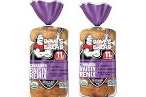 GENERIC Dave's Killer Bread Organic Cinnamon Raisin Remix Bagels - 16.75oz - USDA ORGANIC Non-GMO, NO High Fructose Corn Syrup, No Artificial Flavors, Whole Grain (2 PACK 10 Bagels in Total)