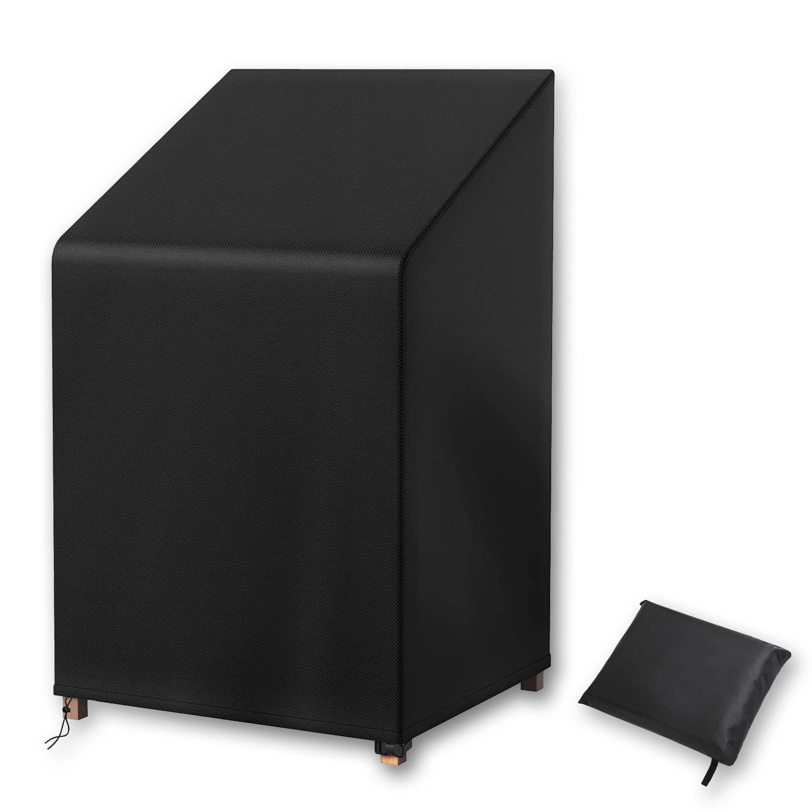 Newbob Garden Chair Covers Waterproof, Outdoor Furniture Covers for Patio Chairs High Back, 420D Oxford Weatherproof Stacking Chairs Cover up to 6 Chairs(65x75x85/120cm)