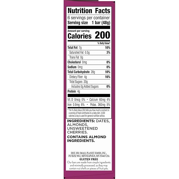 LARABAR CHERRY PIE FRUIT AND NUT BARS, GLUTEN FREE AND VEGAN, 10.2 OZ, 6 CT