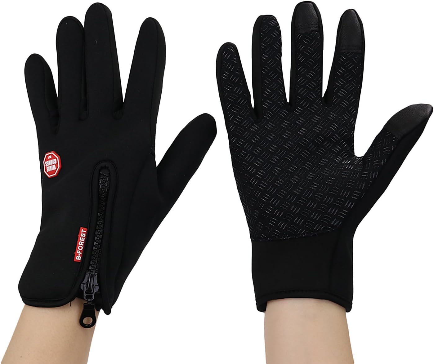 Eizur Windproof Cycling Gloves Skidproof Touchscreen Sports Gloves Unisex Winter Outdoor Thermal Full Finger Gloves for Cycling Skiing Hiking Hunting Climbing Camping for Men Women