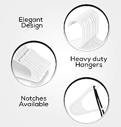 Utopia Home Plastic Hangers 100 Pack - Perfect