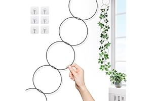 BKALEME Chain Trellis for Climbing Plants - Garden Wall Trellis and Plant Vine Support, Easy to Install Indoor & Outdoor Plant Accessories for Climbing Plants like Pothos, Ivy - Round