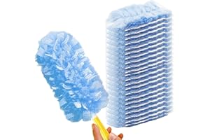 32 Pack Disposable Duster Refills for Swiffer,360°Heavy Duty Microfiber Duster Kit with 1 Handle,Multi-Surface Duster Refills