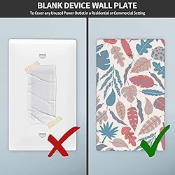 Boho Leaves Single Blank Switch Cover Decorative