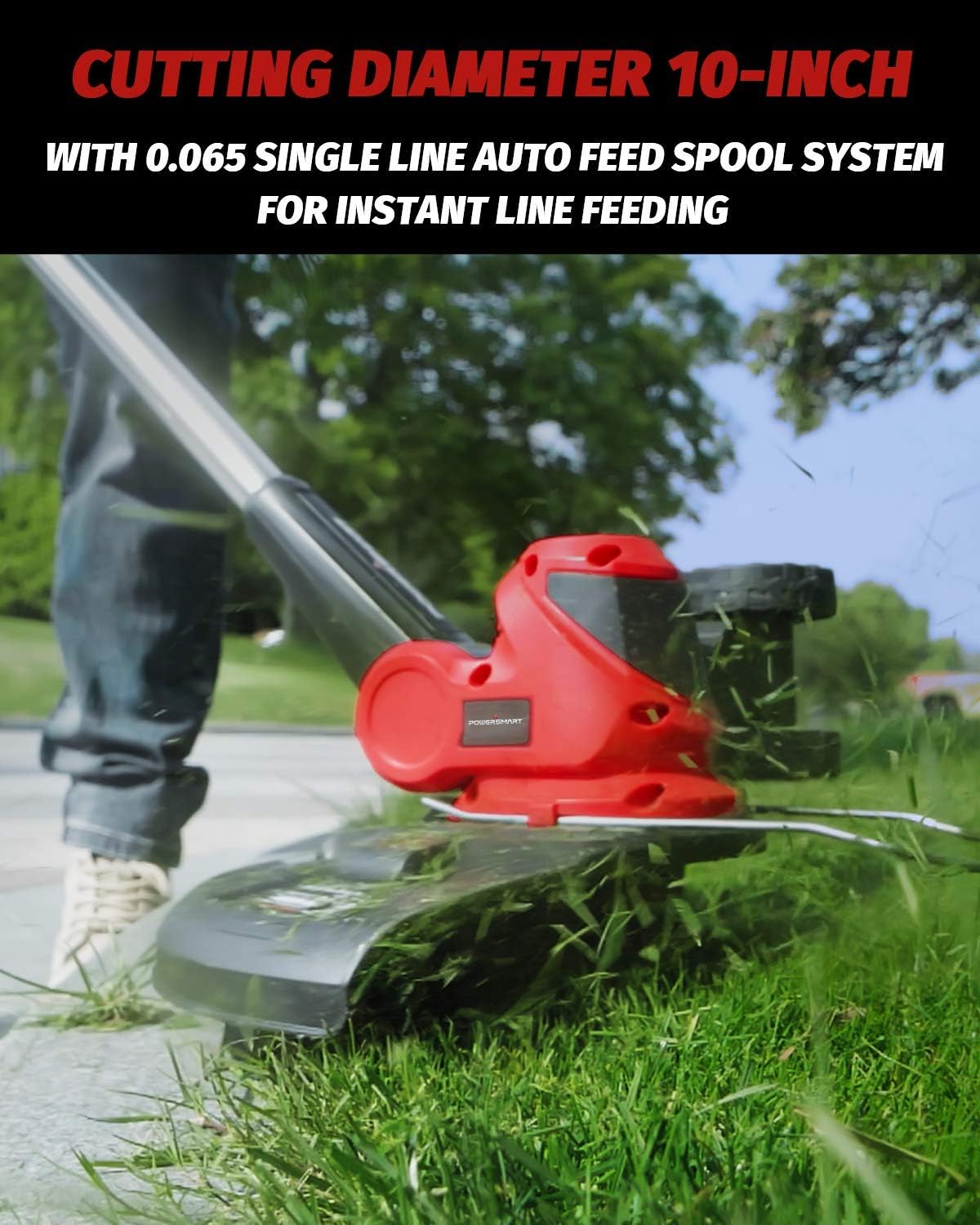 PowerSmart Cordless String Trimmer (PS76110A) : Garden & Outdoor