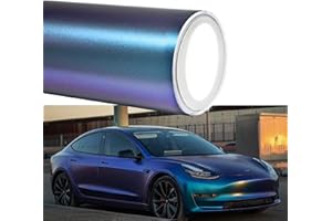 Lypumso Chameleon Blue to Purple Vinyl Wrap, Matte Car Wrap Vinyl Vehicle Adhesive Film Air Release Stretchable Color Change Car Stickers DIY Decals for Auto Exterior Interior 1ft x 10ft