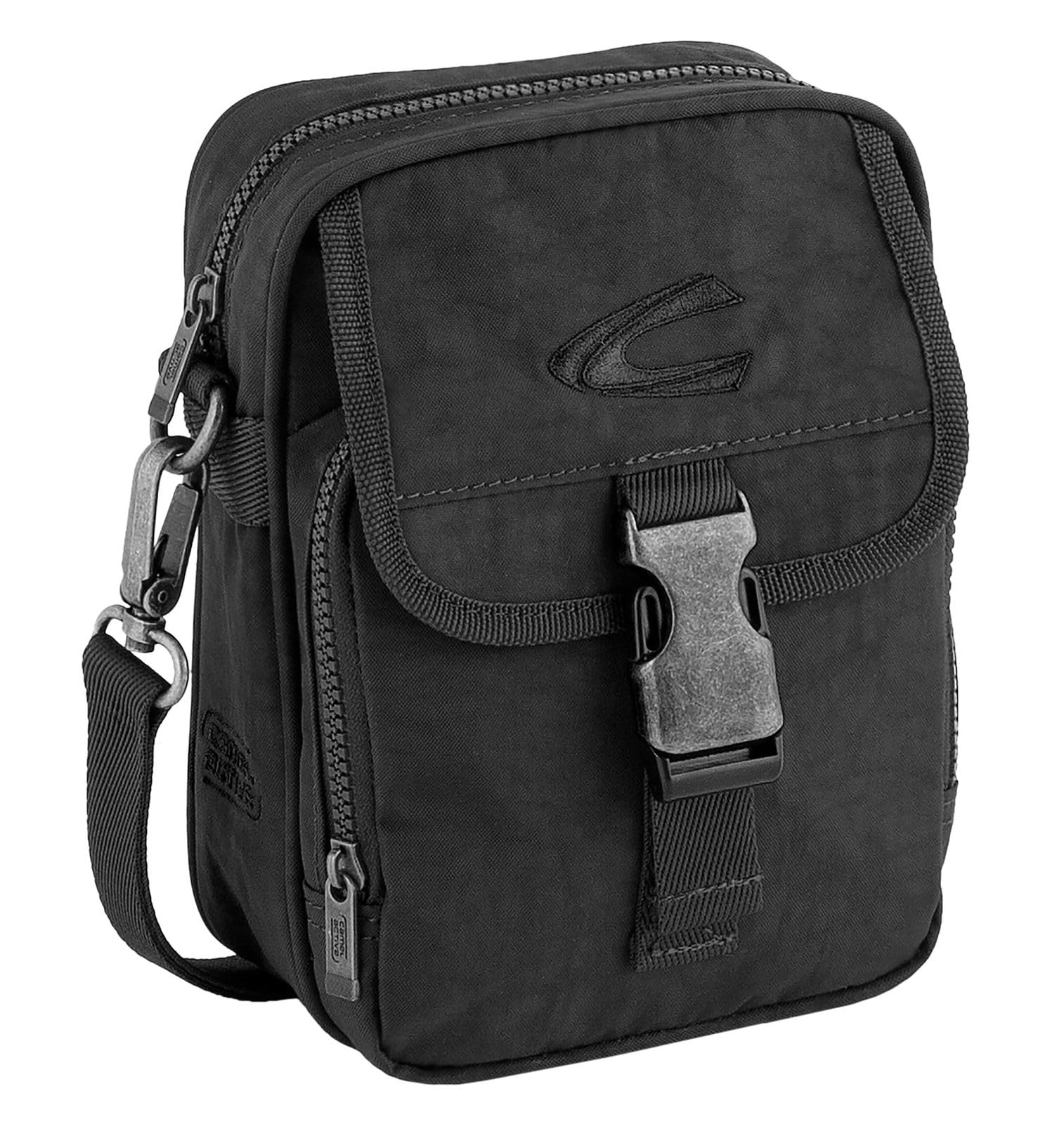camel active Umhängetasche klein; B00 Journey Messenger Bag, 22 cm, Black (Schwarz)