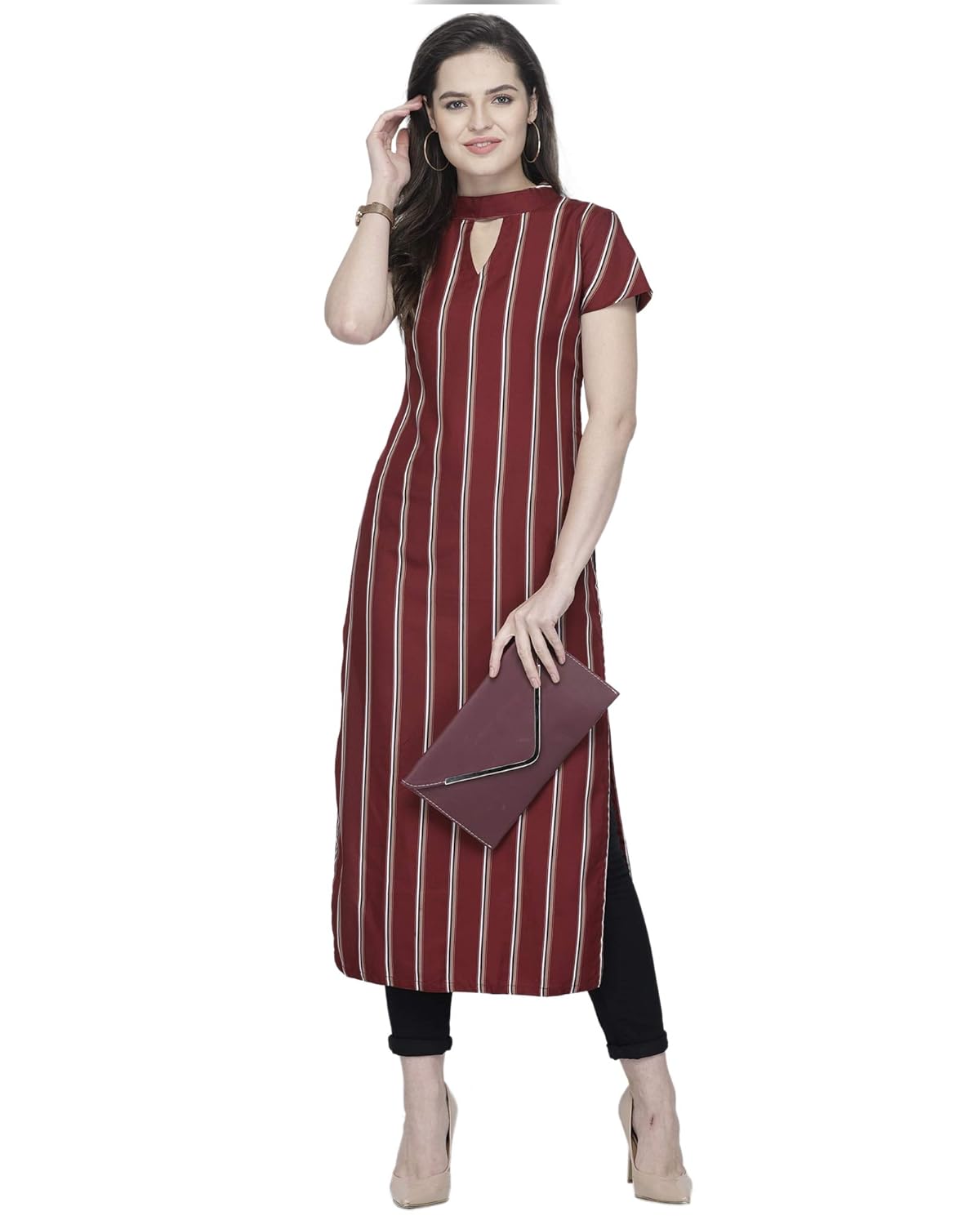 Maroon kurti amazon Clearance