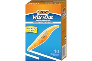 BIC Wite-Out Brand Exact Liner Correction Tape, 19.8 Feet, 10-Count Pack of White Correction Tape, Fast, Clean and Easy to Use Tear-Resistant Tape Office or School Supplies