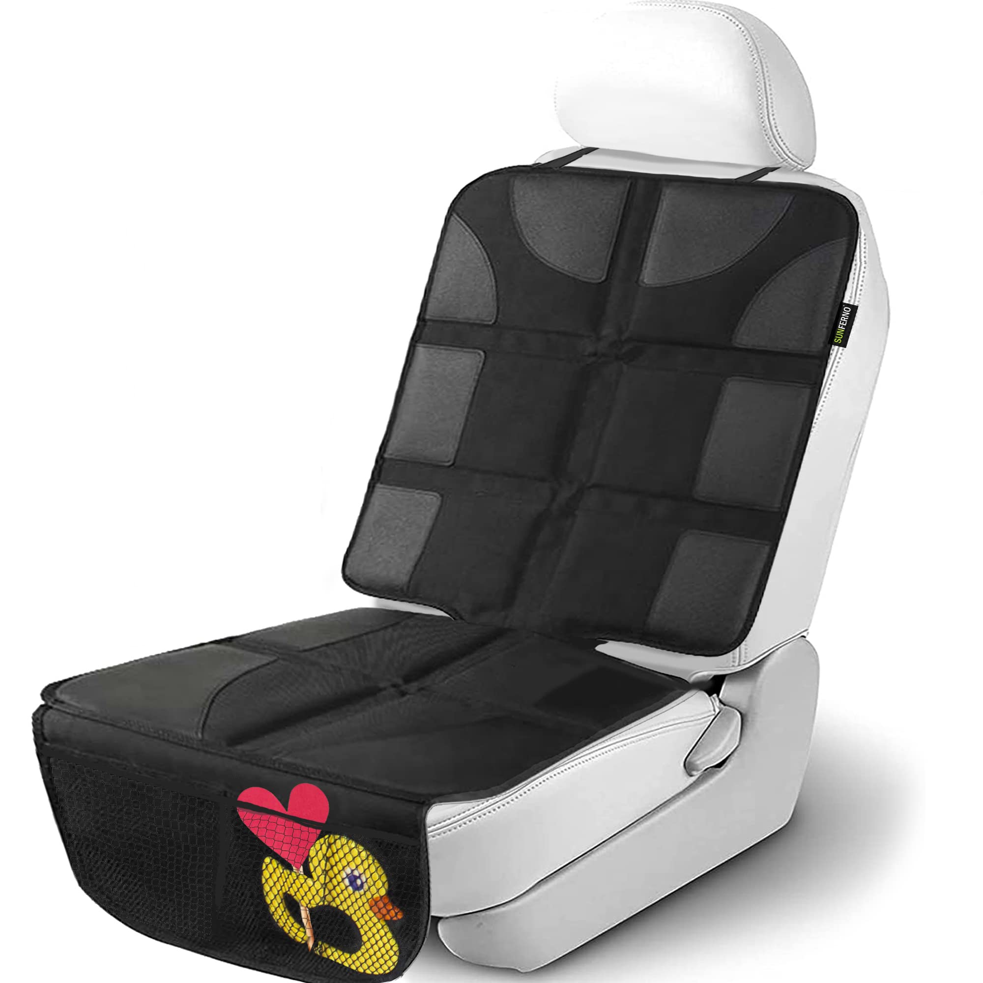 Sunferno Car Seat Protector for Child Car Seat – Baby Car Seat Cover for Ultimate Protection | Keeps Upholstery Clean, Safe & Damage-Free | Waterproof, Padded & Anti-Slip for Stress-Free Rides