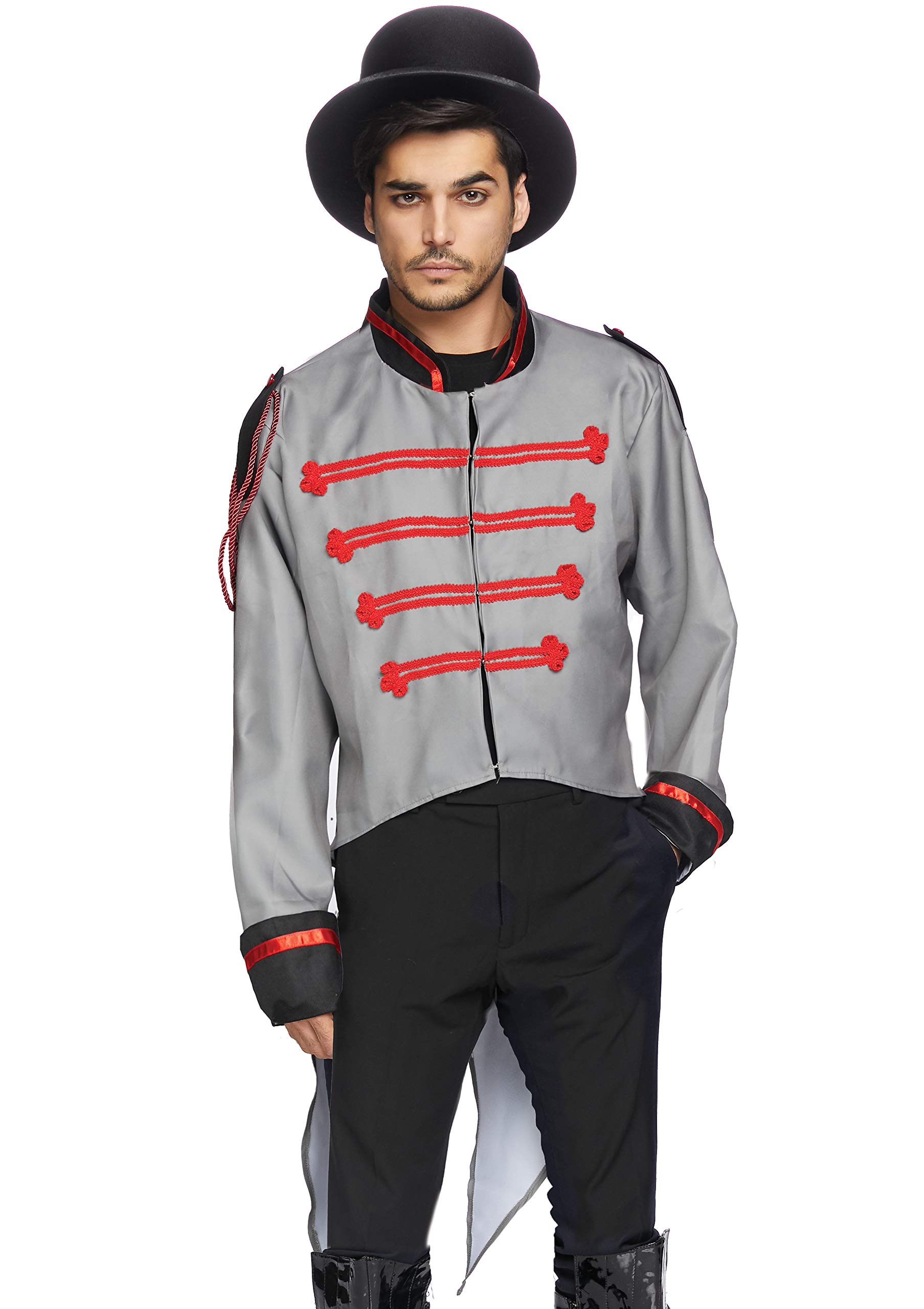 Leg Avenue Men's Military Jacket Costume, Red, Small/Medium