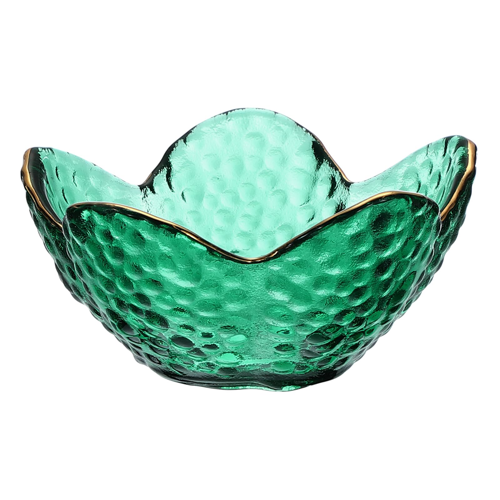 PATIKIL Lotus Jewelry Tray, Glass Trinket Dish Ring Earrings Necklaces Bracelet Holder Cute Jewelry Tray Plate Bowl for Ocean Coastal Home Decor Gift Jewelry Storage, Green