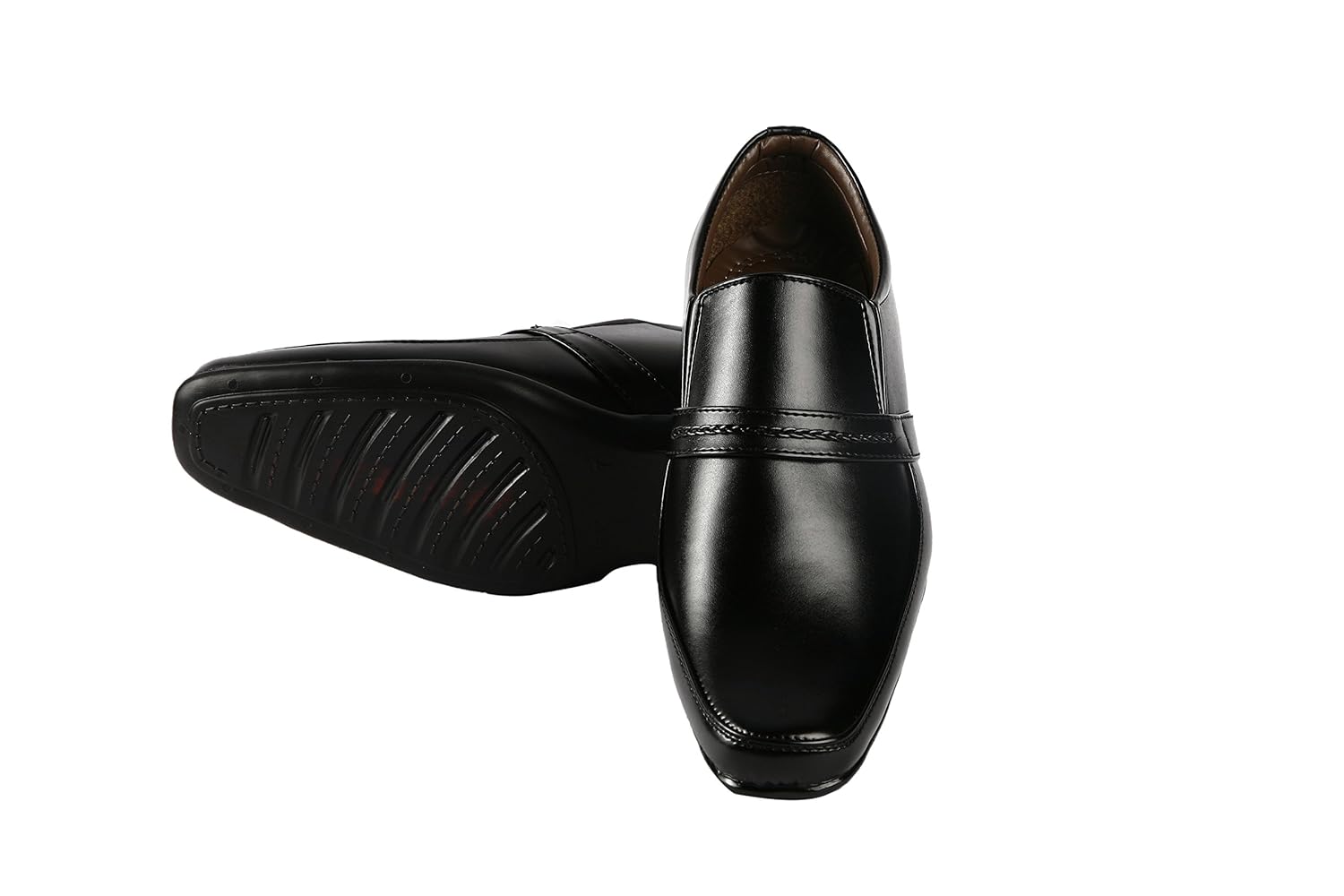 bacca bucci men black artificial leather fromal shoes