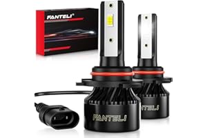 FANTELI 9012 LED Bulb, 34000LM 800% Brighter 1:1 Size HIR2 LED Fog Light Bulbs, Plug and Play 6000K Cool White, IP68 Waterproof, Pack of 2, Interior Fog Lamp Drving Lights