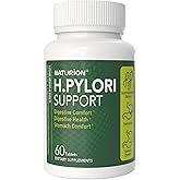 NATURION H. Pylori Support - Digestive Health Supplement with G-FOS Blend, Whey Protein, Licorice, Mastic Gum, Vitamin U, and Vitamin B2 - Stomach Comfort & Gut Balance - 60 Tablets, 30 Day Supply