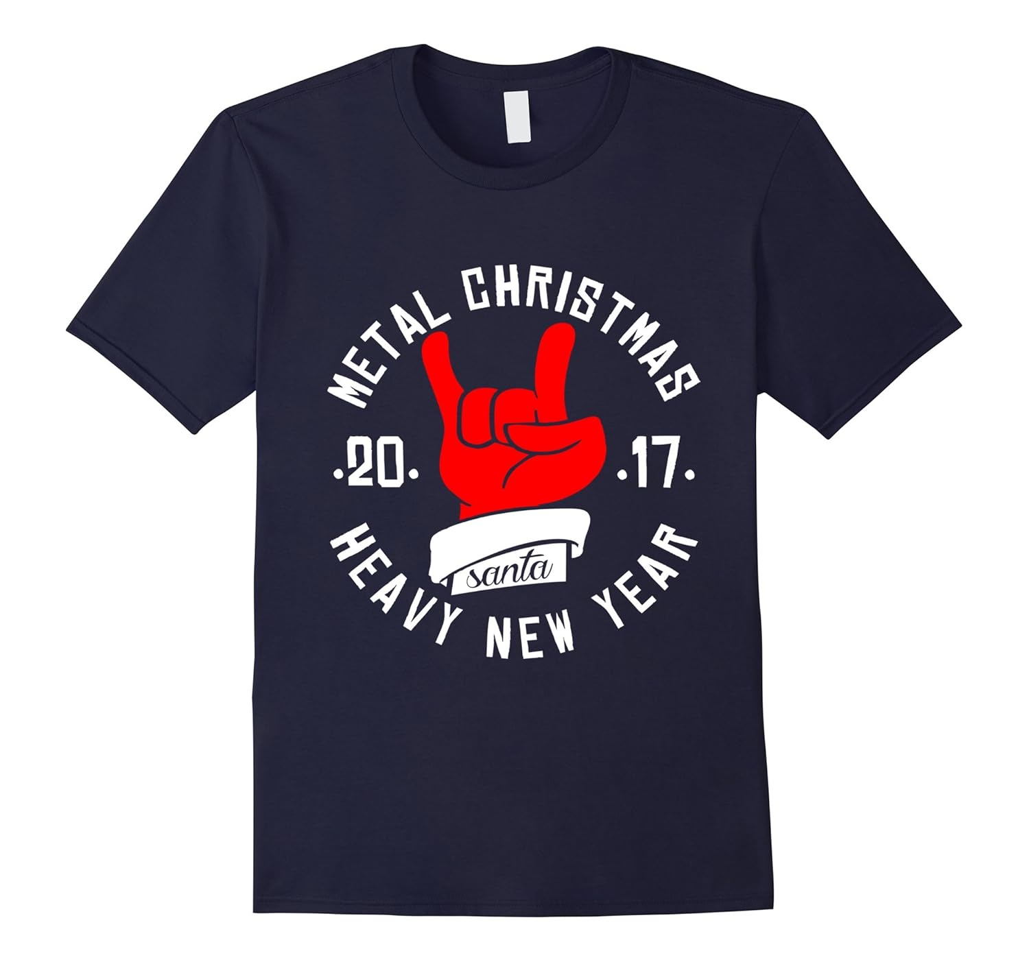 Metal Christmas Heavy New Year Funny Santa T-Shirts-ANZ