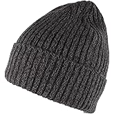 Yookat Beanie Hats Fleece Lined Knit Hat Winter Hats Unisex Thick Warm Lined Beanie for Cold Weather Skull Cap