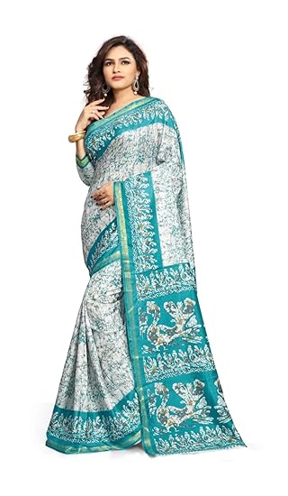 Womens soft silk saree with unstitched blouse piece [ Rhytm silk saree 4]