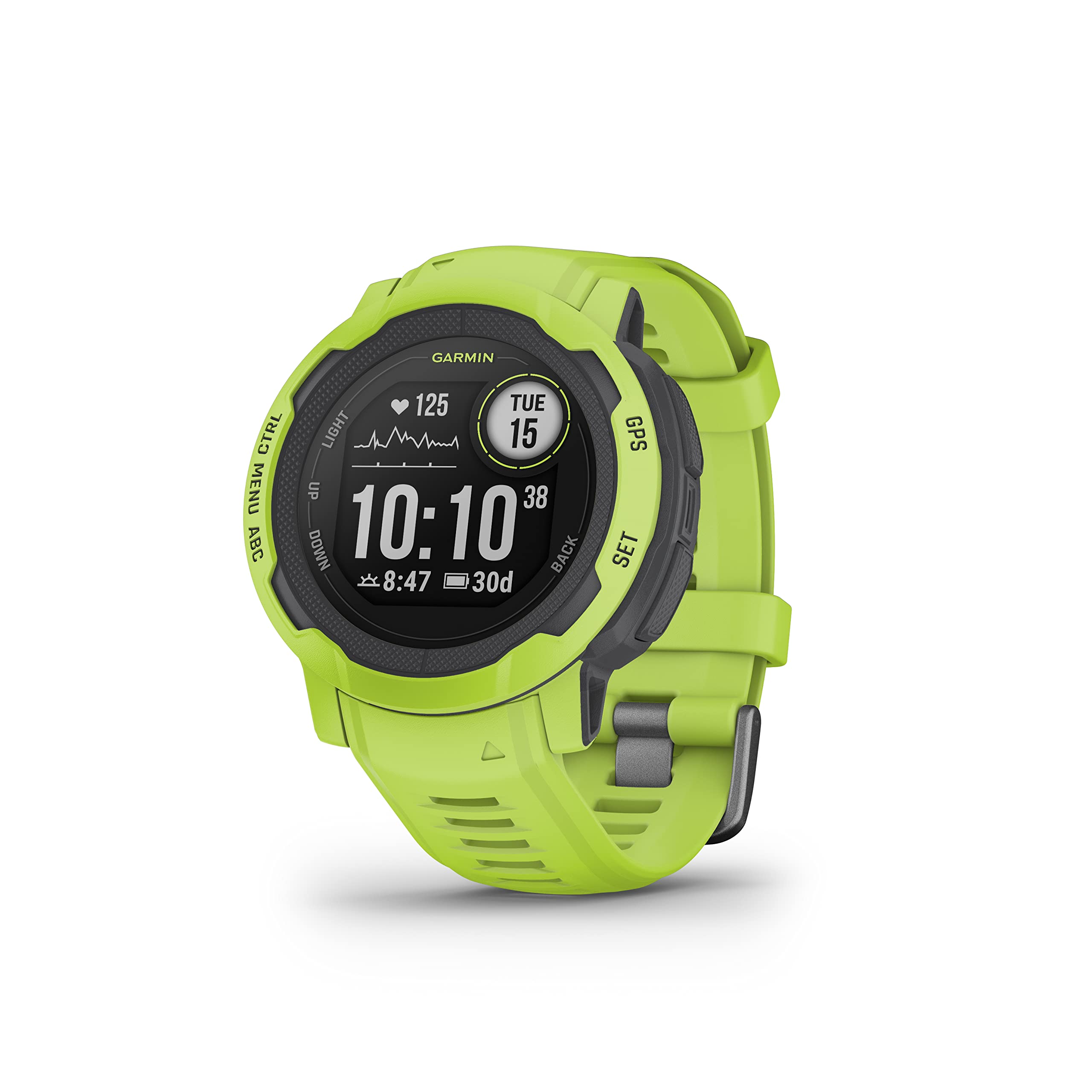 Garmin Instinct 2 Rugged GPS Smartwatch, Electric Lime