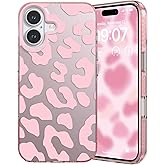 ZCDAYE Case for iPhone 16 Plus,Cute Shiny Stylish Girly Trendy Aesthetic Pattern for Girls Women iPhone 16 Plus Case,Pink Leopard
