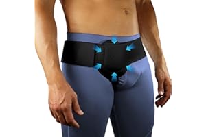 Awojrsky Hernia Belts for Men Inguinal, Hernia Support for Women and Men, Hernia Truss for Left or Right Side, Groin Belt, Adjustable Waist Strap with Removable Compression Pads