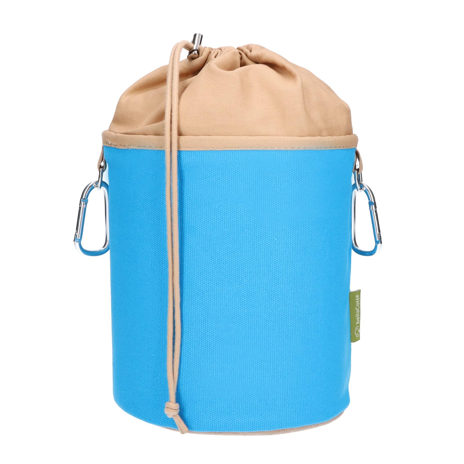 trendfinding Clothes Peg Bag Canvas Fabric with 2 Carabiner Hooks for 200 Pegs, Extra Large and Sturdy, Blue Sand