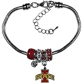 NCAA Siskiyou Sports Womens Iowa State Cyclones Euro Bead Bracelet One Size Team Color