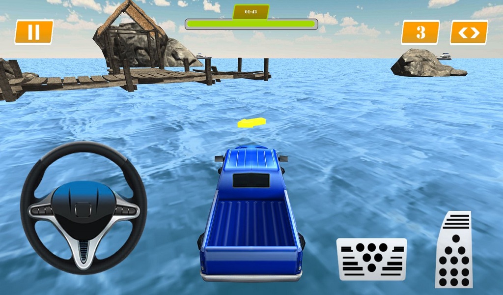amazoncom crazy prado surfer driving floating water car 3d 4x4 jeep