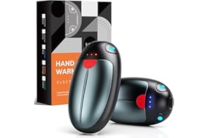 Hand Warmers Rechargeable, 2 Pack Portable Pocket Hand Warmers, 20Hrs Long Heating Double Warm Electric Handwarmers, Reusable