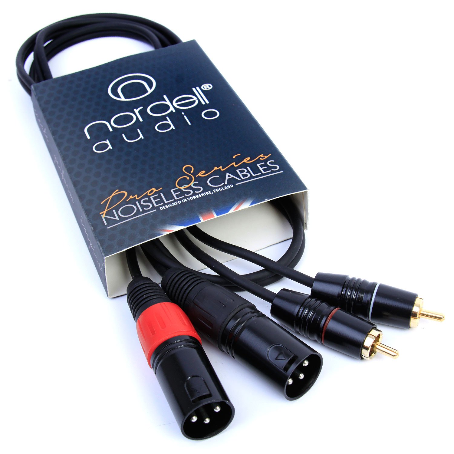 Nordell 2 x XLR to RCA Phono Lead Cable 1.5m 5ft