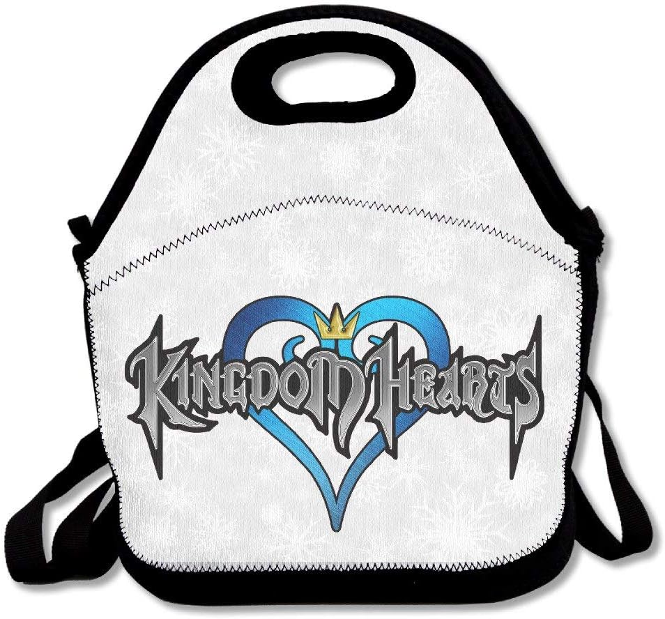 Multifunctional Lunch Bag, Cute Kingdom Hearts Lunch Tote Bag/Backpack with Zipper Closure for Kids & Adults