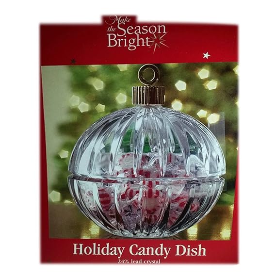 Amazon.com : Christmas Ornament Crystal Glass Candy Dish : Everything Else