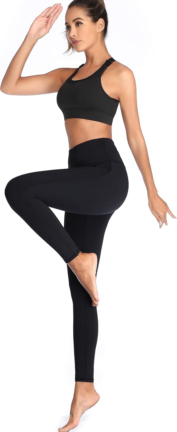Oalka Women Yoga Pants Workout Running Leggings: Clothing