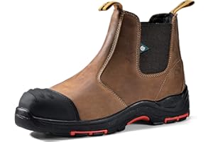 CSA Men's Safety Boots Composite Toe Work Boots Cow Leather Work Construction Boots Safety Shoes
