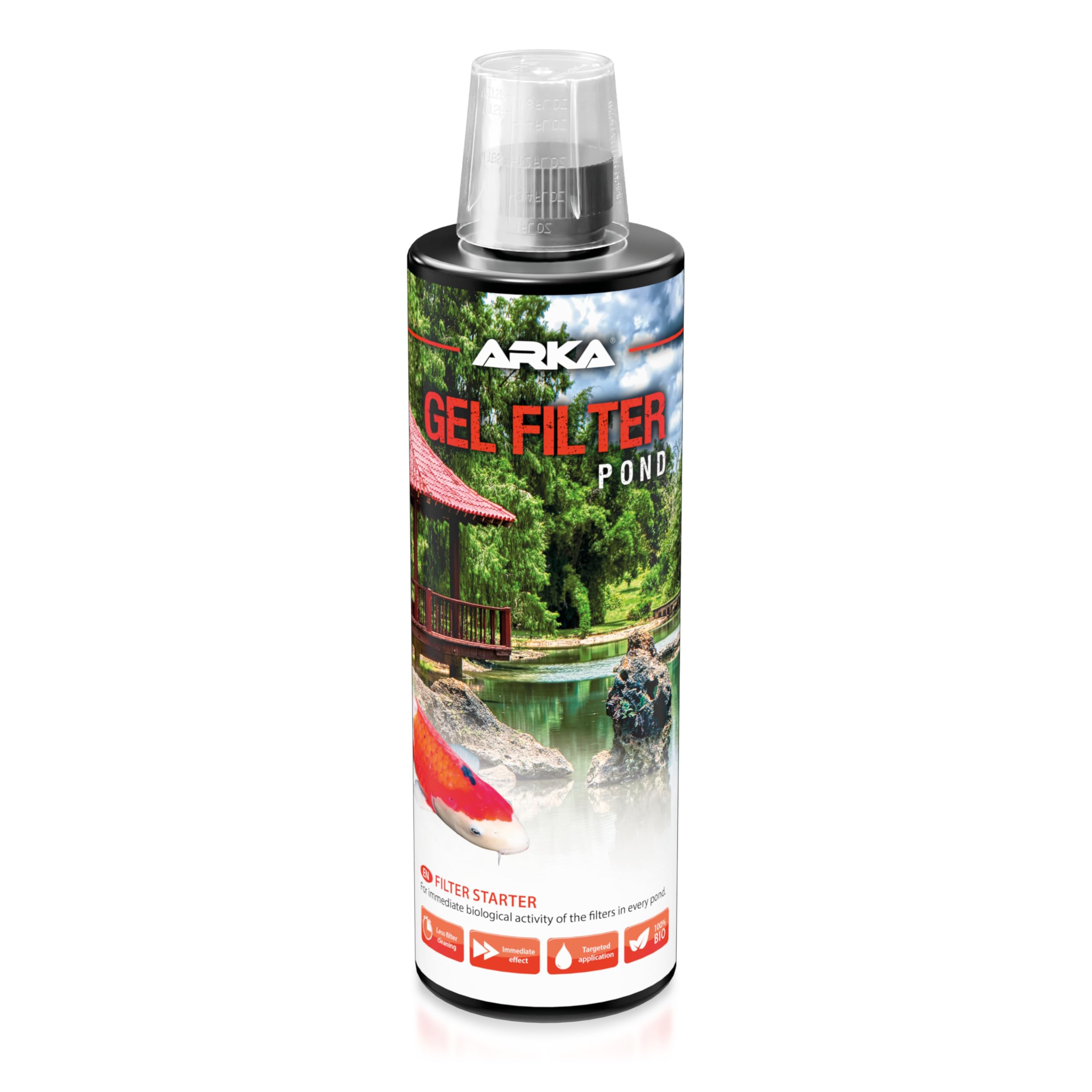 ARKA - Pond Gel Filter - Filter Starter Bacteria for Instant & Improved Biological Activity of Filters and Filter Media in Any Pond,