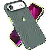 Speck CANDYSHELL Grip +MS Case for iPhone 17 Air - NEO DRAB/Glow Green | Slim Protective Grip | Drop Protection | MagSafe Compatible