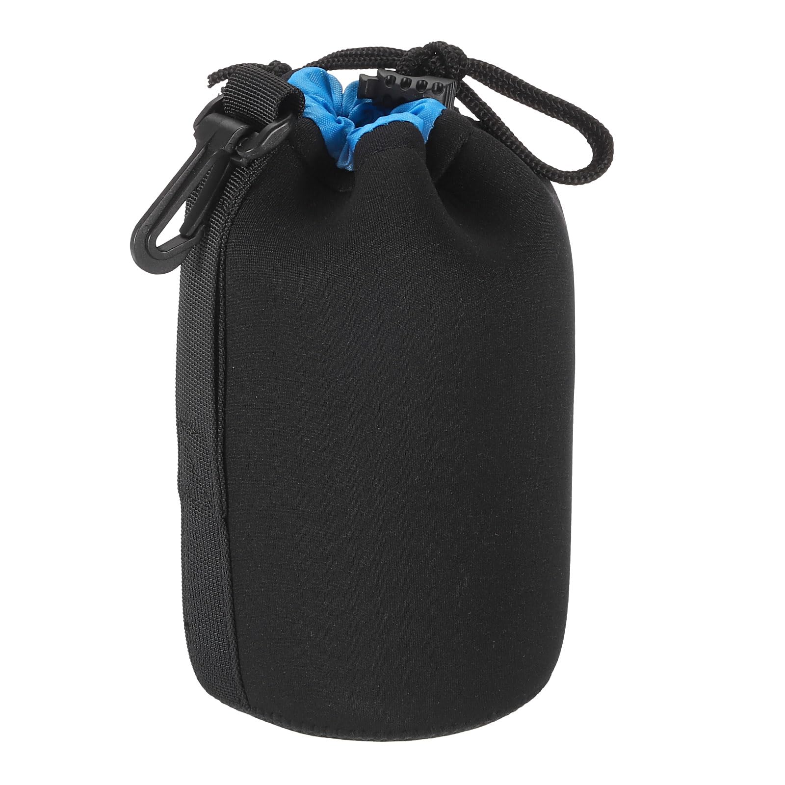 PATIKIL Camera Lens Bag, 3.5" IDx7.1 H Drawstring Lens Pouch with Thick Protective Neoprene, Lens Case for DSLR Camera Lens, Water Coffee Cups, Black, Blue
