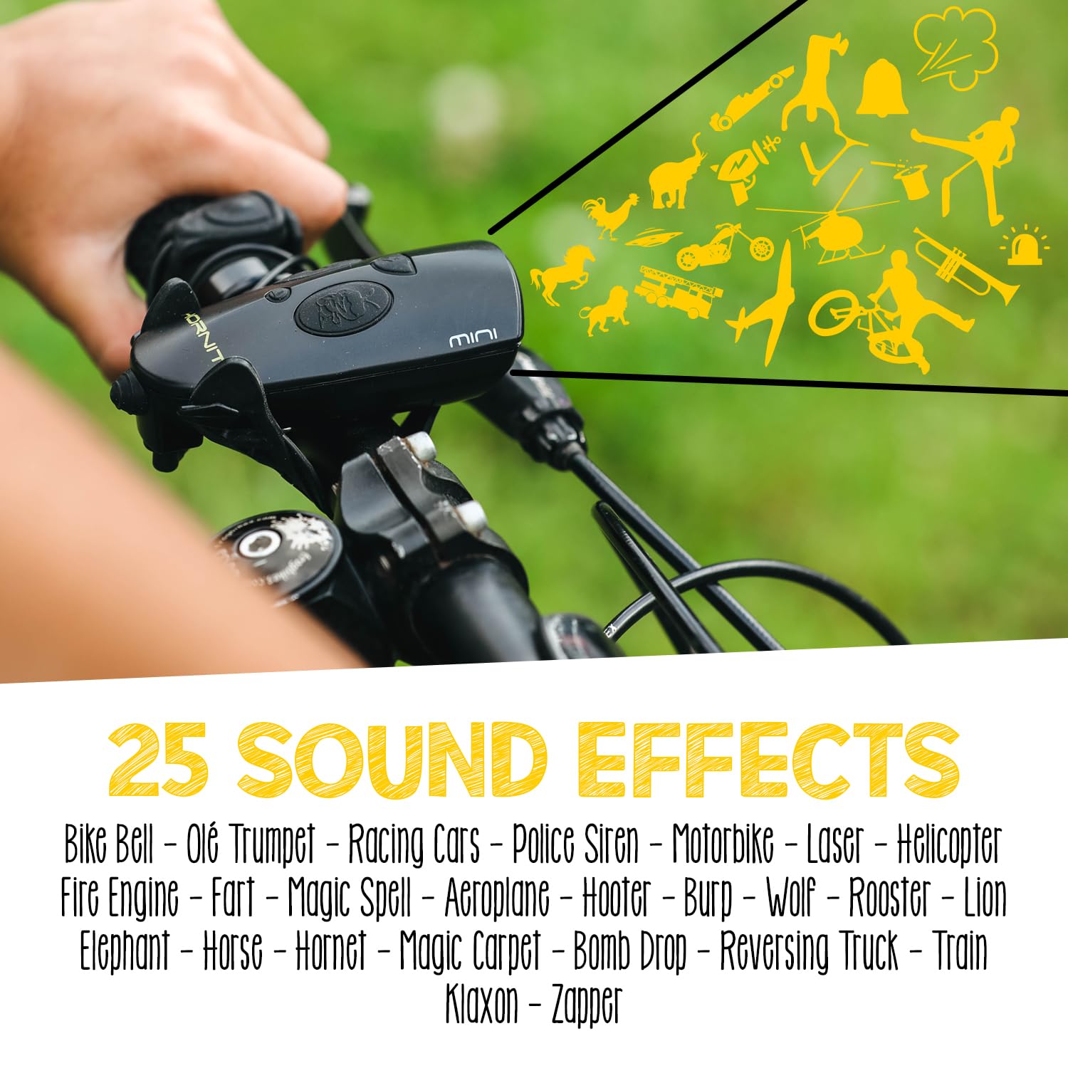 Hornit Mini Bike & Scooter Horn with Kids Headlight