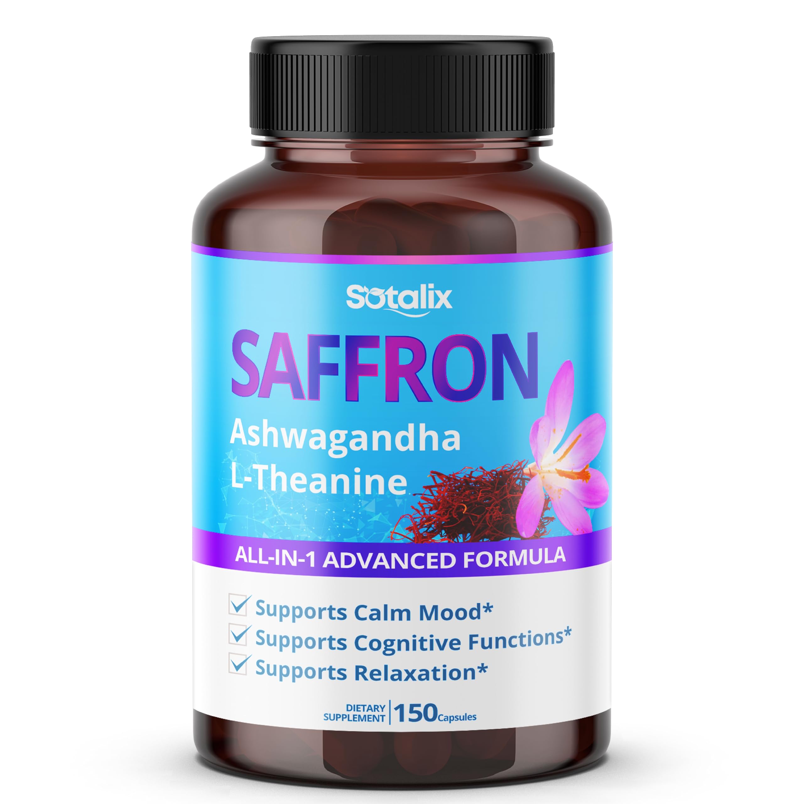 Saffron with Ashwagandha, Ginseng, L-Theanine