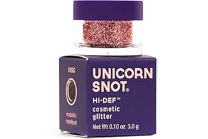 Unicorn Snot Body Glitter -Long-Lasting, Holographic Hi-Def Cosmetic Glitter for Face, Lip & Body- Glitter Lip Gloss, Metallic Eyeshadow Makeup- Iridescent Glitter,Finely Milled Sparkle,Deep Red(Kiss)