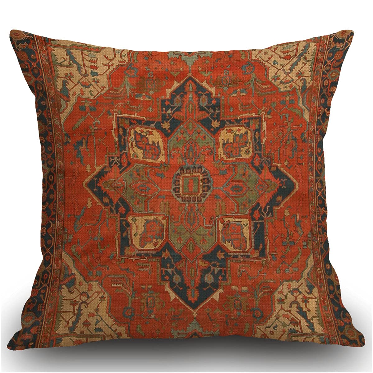 Smooffly Flying Carpet Ride Romantic Cushion Cover Outdoor Furniture Decorative Linen Square Double Sided Printing Pillow Cover for Home Office Sofa Couch Car Garden 45 x 45cm 18 x 18 inches