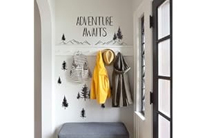 Paper Riot Co. Inspirational Wall Stickers Adventure Awaits Positive Motivational Removable Adhesive Decals for Classroom Kids Room Nursery Bedroom Home Decor