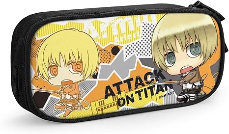 Amazon Co Jp 進撃の巨人アルミン筆箱 文具バッグ ツールペンケース ペンポーチ 中小学生 高校生 大学生 おしゃれ 二階建て スタンド サラリーマン 社会人用 マチ付き 大容量 多機能 誕生日 入学ギフト ホビー 通販